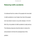 Reducing traffic accidents