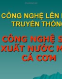 CÔNG NGHỆ SẢN XUẤT NƯỚC MẮM CÁ CƠM NGON