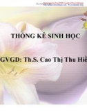 THỐNG KÊ SINH HỌC