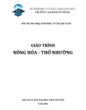 Giáo trình Nông hóa-Thổ nhưỡng - Trường Cao đẳng Sư phạm Lạng Sơn