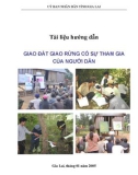 Tài liệu hướng dẫn giao đất giao rừng có sự tham gia của người dân