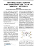 Resource allocation for wireless powered multi-pair two way relay networks