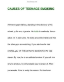 CAUSES OF TEENAGE SMOKINGA