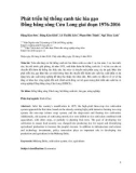 Phát triển hệ thống canh tác lúa gạo Đồng bằng sông Cửu Long giai đoạn 1976-2016