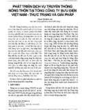 Phát triển dịch vụ truyền thông nông thôn tại Tổng công ty Bưu điện Việt Nam - thực trạng và giải pháp