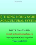 Hệ thống nông nghiệp PGS.TS Phạm Văn Hiền