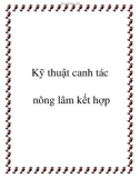 Kỹ thuật canh tác nông lâm kết hợp