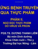 Những bệnh truyền qua thực phẩm (phần 2)