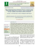 Effect of integrated nutrient management practices on nutrient uptake, yield of finger millet (Eleusine coracana L. Gaertn.) and post-harvest nutrient availability under rainfed condition of Jharkhand