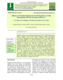 Influence of terminal nipping and growth regulators on yield maximization of sesame (Sesamum indicum L.)