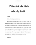 Phòng trừ sâu bệnh trên cây Bưởi Sâu hại