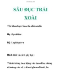 SÂU ĐỤC TRÁI XOÀI