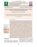 Socio-economic status and benefits of agricultural interventions of tribal farmers in west Garo hills of Meghalaya, India