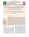 Effects of time and level of pruning on the growth and flowering of Jasminum sambac (L.) Cv. Gundumalli