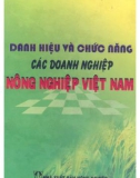 Danh hiệu và chức năng các doanh nghiệp nông nghiệp Việt Nam part 1