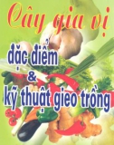 Kỹ thuật gieo trồng và Cây gia vị đặc điểm: Phần 1