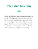 Cách chơi hoa thủy tiên