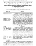 Nâng cao chất lượng dạy và học các môn chuyên ngành ngành ngôn ngữ Trung Quốc từ hướng tiếp cận phương thức học tập kết hợp