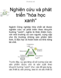 Nghiên cứu và phát triển hóa học xanh