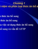 Chương 1 Khái niệm và phân loại thức ăn bổ sung