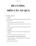 Đề cương môn Cây ăn quả