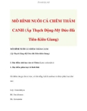 MÔ HÌNH NUÔI CÁ CHẼM THÂM CANH (Ấp Thạch Động-Mỹ Đức-Hà Tiên-Kiên Giang)MÔ