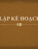 Bài giảng Lập kế hoạch