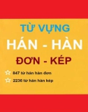 Ebook Từ vựng Hán Hàn đơn kép