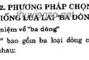 Phương pháp chọn giống lúa lai ba dòng