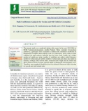 Path coefficient analysis for grain and oil yield in coriander