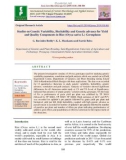 Studies on genetic variability, heritability and genetic advance for yield and quality components in rice (Oryza sativa L.) germplasm