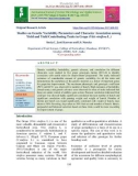 Studies on genetic variability parameters and character association among yield and yield contributing traits in grape (Vitis vinifera L.)