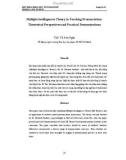 Multiple intelligences theory in teaching pronunciation: Theoretical perspectives and practical demonstrations