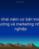 Các khái niệm cơ bản trong thị trường và marketing nông nghiệp