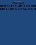 Bài giảng Phân loại thức ăn và phụ gia: Chương 6 (2017)