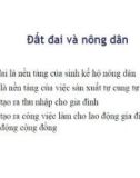 Đất đai và nông dân