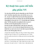 Kỹ thuật bảo quản chế biến phụ phẩm NN