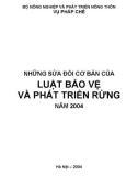 Luật Bảo vệ và phát triển rừng năm 2004 - Những sửa đổi cơ bản