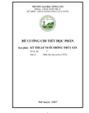 Đề cương chi tiết học phần: Kỹ thuật nuôi trồng thủy sản