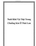 Nuôi Khô Vịt Thịt Trong Chuồng Kín Ở Thái Lan