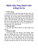 Bệnh nấm lông (bệnh mẩn trắng) ba ba