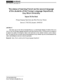 Thực trạng học tiếng Pháp như ngoại ngữ hai của sinh viên Khoa Ngoại ngữ, trường Đại học Quy Nhơn