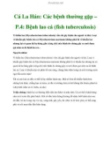 Cá La Hán: Các bệnh thường gặp – P.4: Bệnh lao cá (fish tuberculosis)