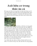 Axit hữu cơ trong thức ăn cá