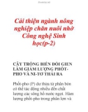 Cải thiện ngành nông nghiệp chăn nuôi nhờ Công nghệ Sinh học(p-2)