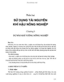 Giáo trình Khí tượng nông nghiệp: Phần 2 - TS. Đoàn Văn Điếm (chủ biên)