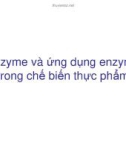 Enzyme và ứng dụng enzyme trong chế biến thực phẩm