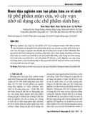 Bước đầu nghiên cứu tạo phân hữu cơ vi sinh từ phế phẩm mùn cưa, vỏ cây vụn nhờ sử dụng các chế phẩm sinh học