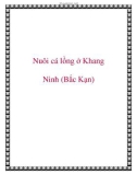 Nuôi cá lồng ở Khang Ninh (Bắc Kạn)