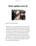 Kinh nghiệm nuôi dế